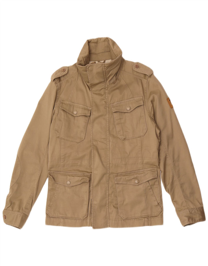 Diesel Mens Utility Jacket UK 40 Large Beige Cotton