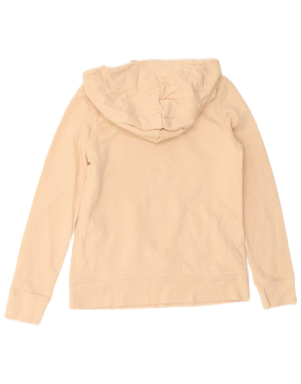 Adidas Graphic Oversized Hoodie Jumper UK 6 XS Beige Bomuld