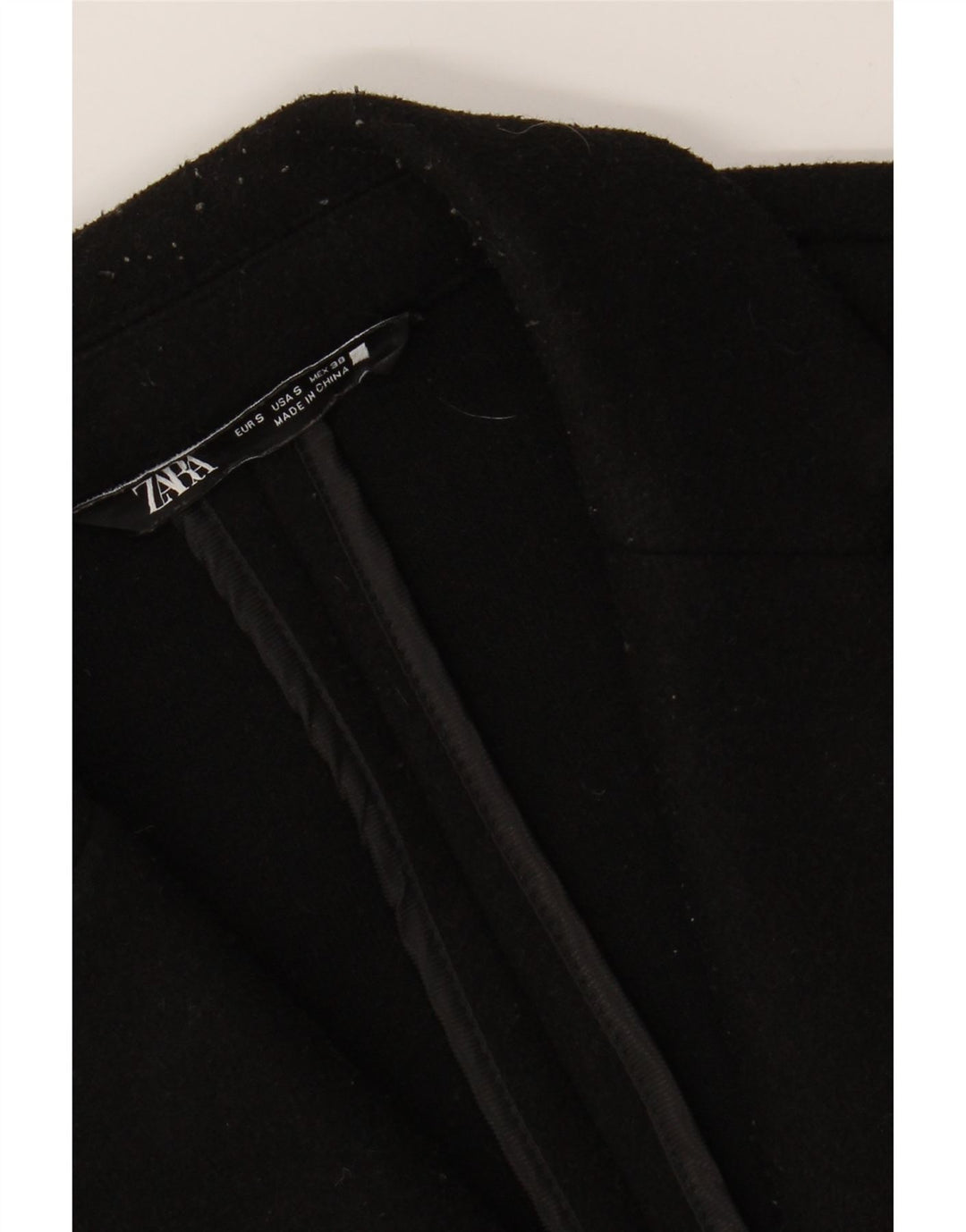 ZARA Manteau homme UK 36 Petit Noir Polyester