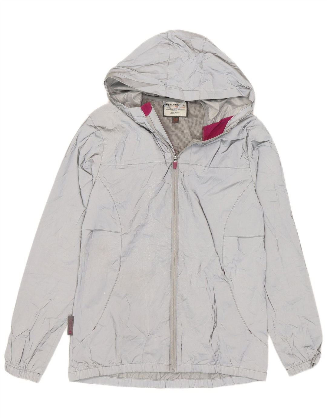 Mountain Warehouse Damen-Regenjacke mit Kapuze, UK 12, Mittelgrau, Polyester