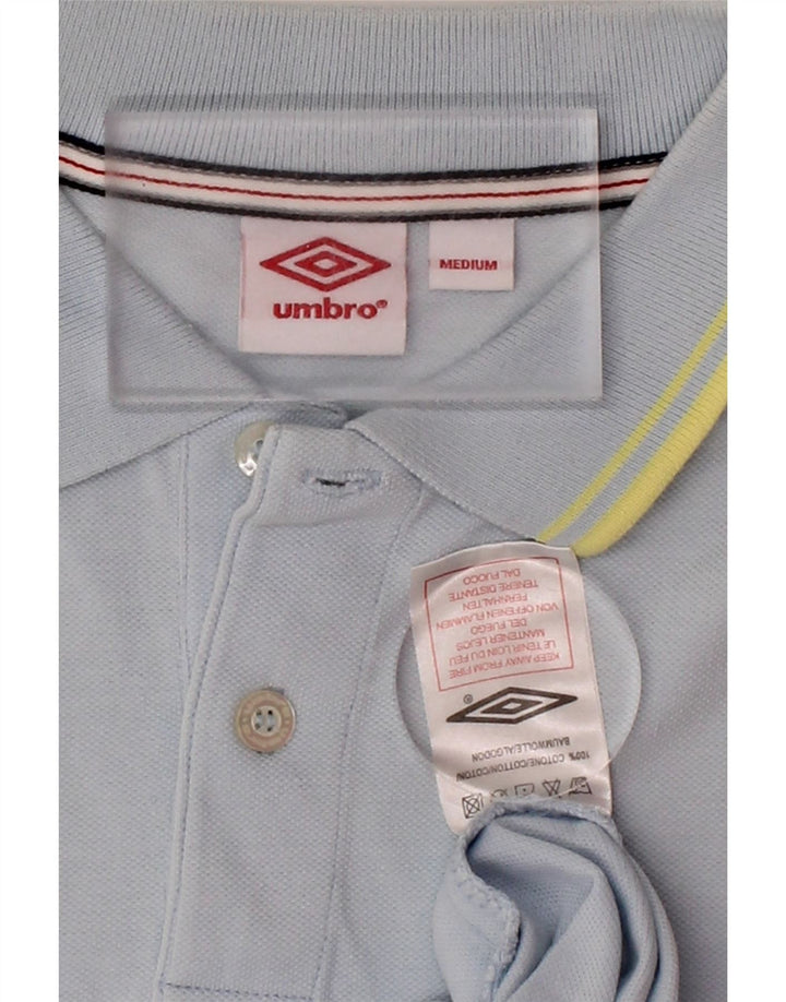 UMBRO Mens Polo Shirt Medium Blue Cotton Vintage Umbro and Second-Hand Umbro from Messina Hembry 