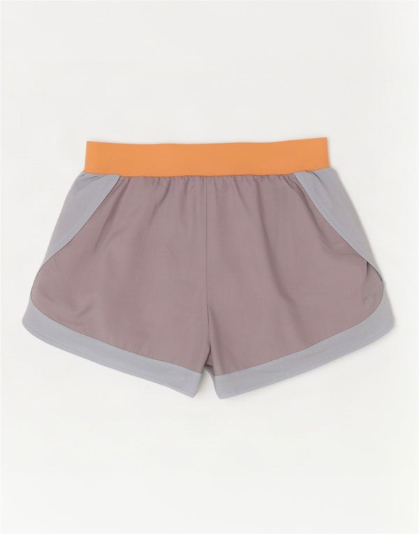 Asics Damen Sportshorts UK 12 Medium Mehrfarbiges Colourblock-Polyester