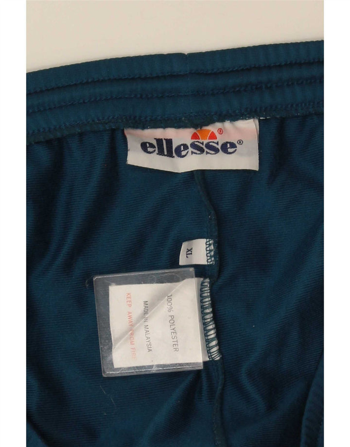 Ellesse Mens Graphic Tracksuit Trousers XL Blue Colourblock Polyester