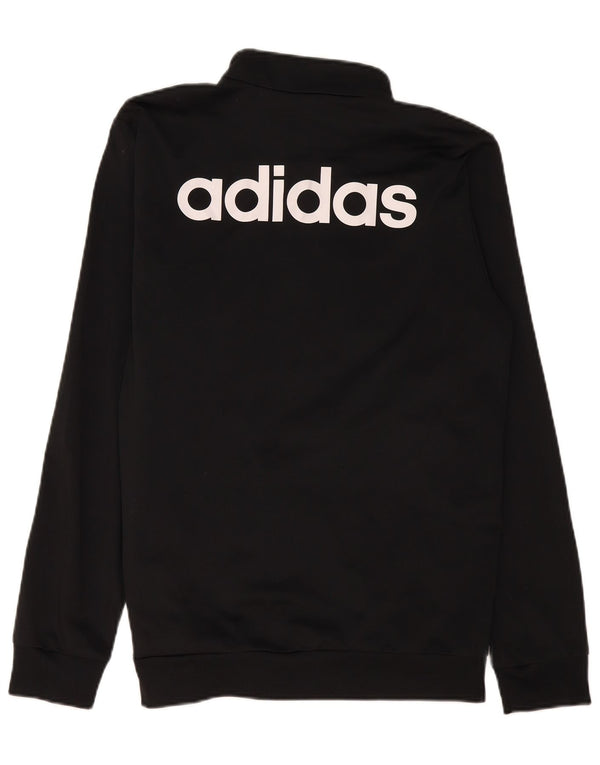Adidas Mens Graphic Tracksuit Top Jacket Large Black Polyester