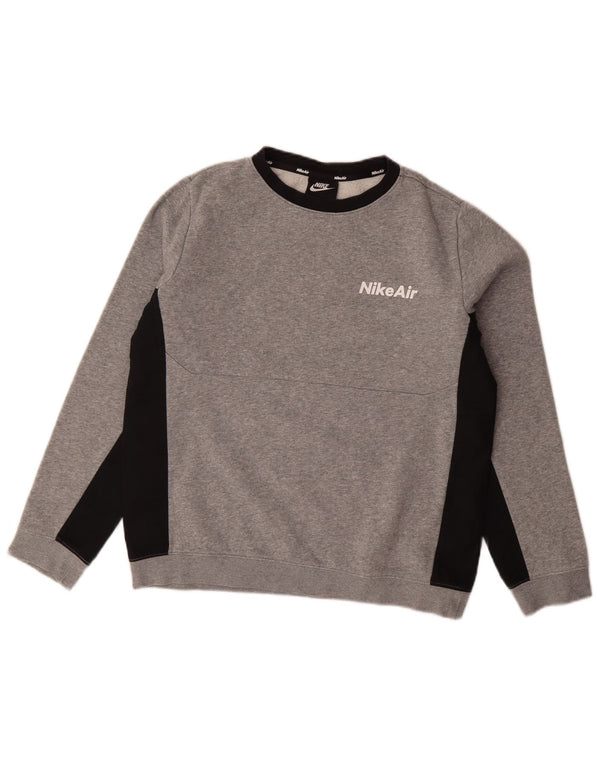 Jumper de moletom Nike Boys Standard Fit 13-14 anos XL cinza colorblock