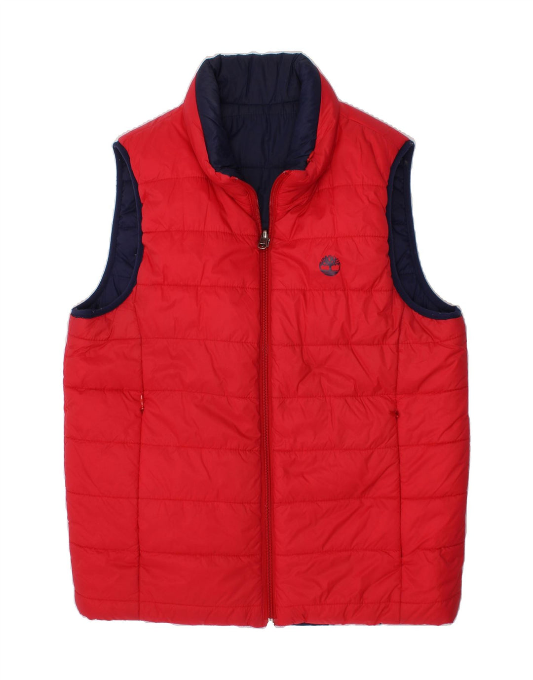 TIMBERLAND Boys Reversible Padded Gilet 13-14 Years Small Red Polyester Vintage Timberland and Second-Hand Timberland from Messina Hembry 
