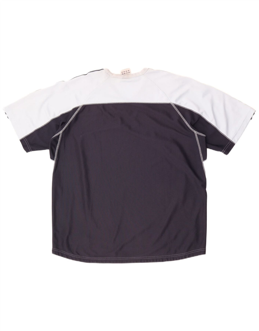 Adidas Mens T-Shirt Top XL Blue Colourblock Polyester