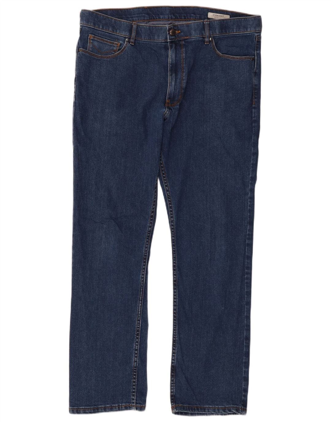 Marks & Spencer Mens Straight Jeans W38 L31 Blue Cotton