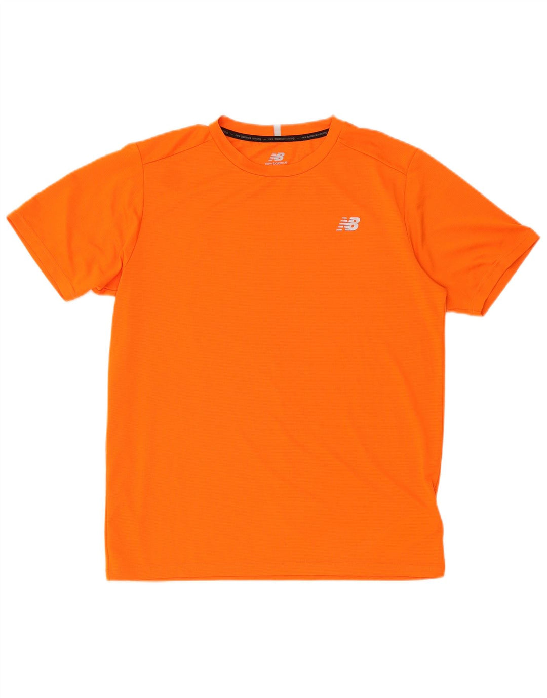 New Balance Mens T-Shirt Top Medium Orange Polyester
