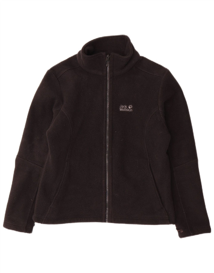 JACK WOLFSKIN Womens Fleece Jacket UK 16 Large Black Polyester