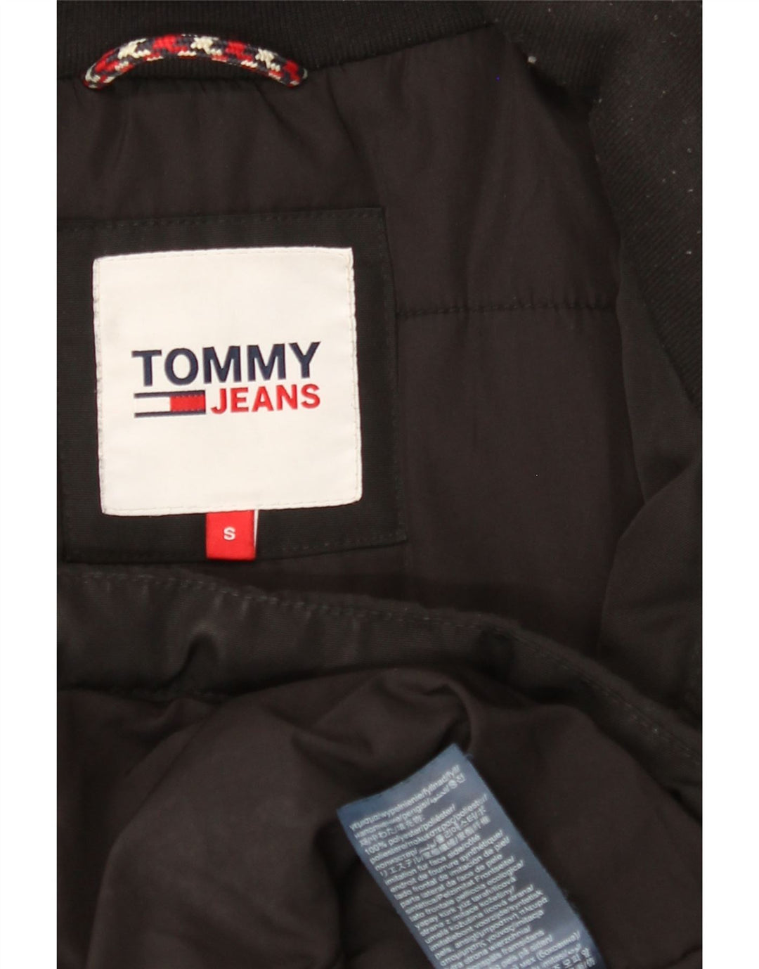 TOMMY HILFIGER Mens Windbreaker Jacket UK 36 Small Black Acrylic Vintage Tommy Hilfiger and Second-Hand Tommy Hilfiger from Messina Hembry 