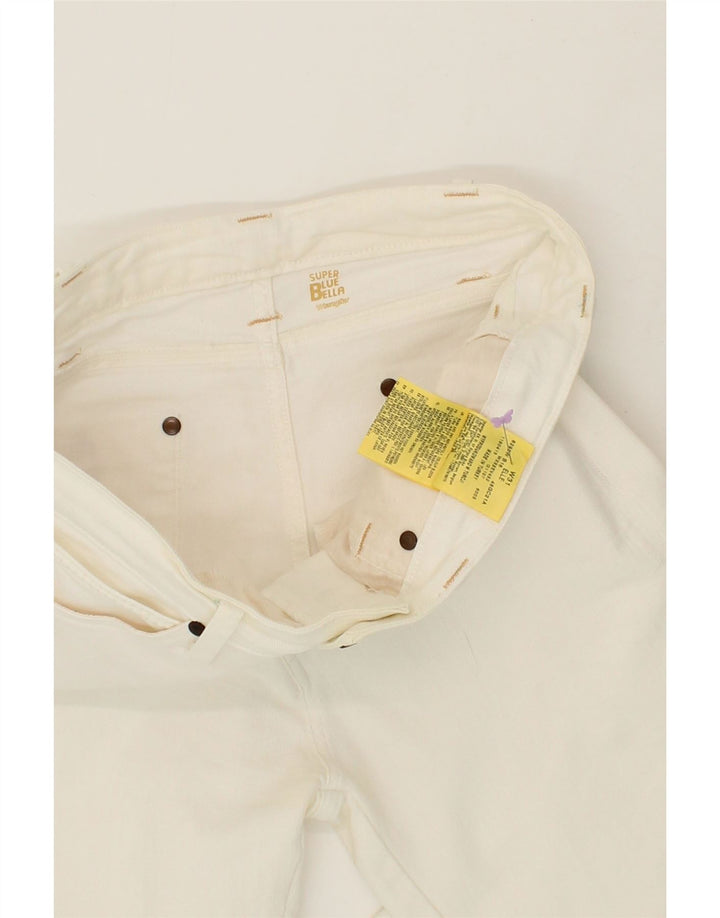 WRANGLER Womens Elle Bermuda Denim Shorts W31 Medium  White Cotton Vintage Wrangler and Second-Hand Wrangler from Messina Hembry 