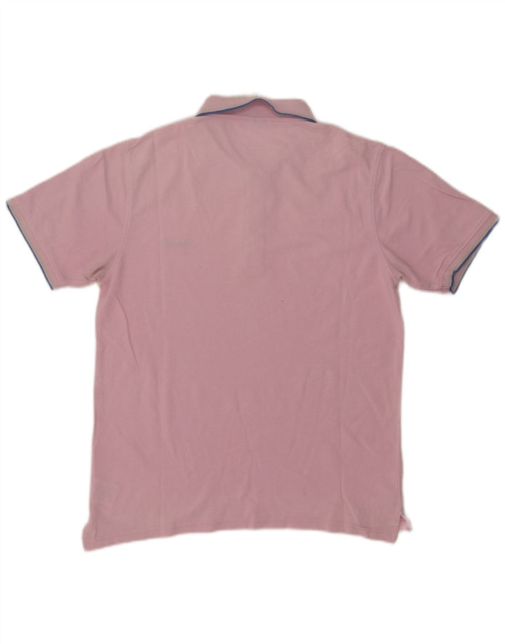 Reebok Mens Polo Shirt Medium Pink Cotton