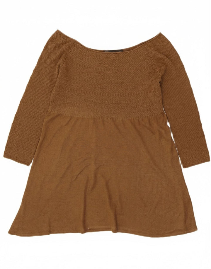 Top Zara da donna con spalle scoperte UK 12 Marrone medio