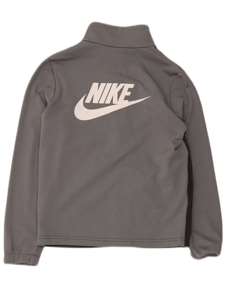 Nike Boys Graphic Tracksuit Top Jacket 10-11 Years Medium Grey Colourblock