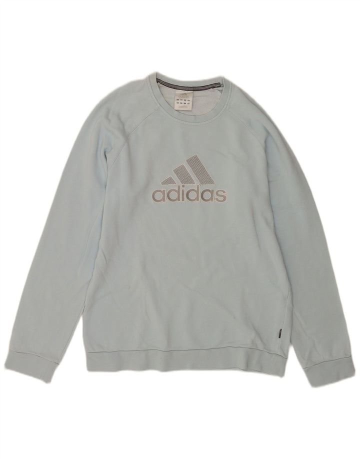 Adidas Mens Graphic Sweatshirt Jumper Small Blue Cotton