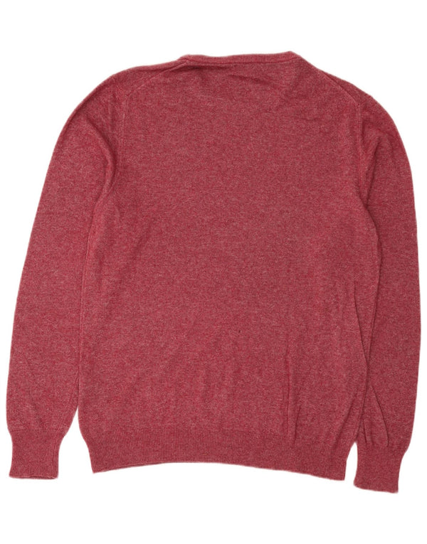 Maglione maglione girocollo da uomo Liu Jo XL in viscosa screziata bordeaux