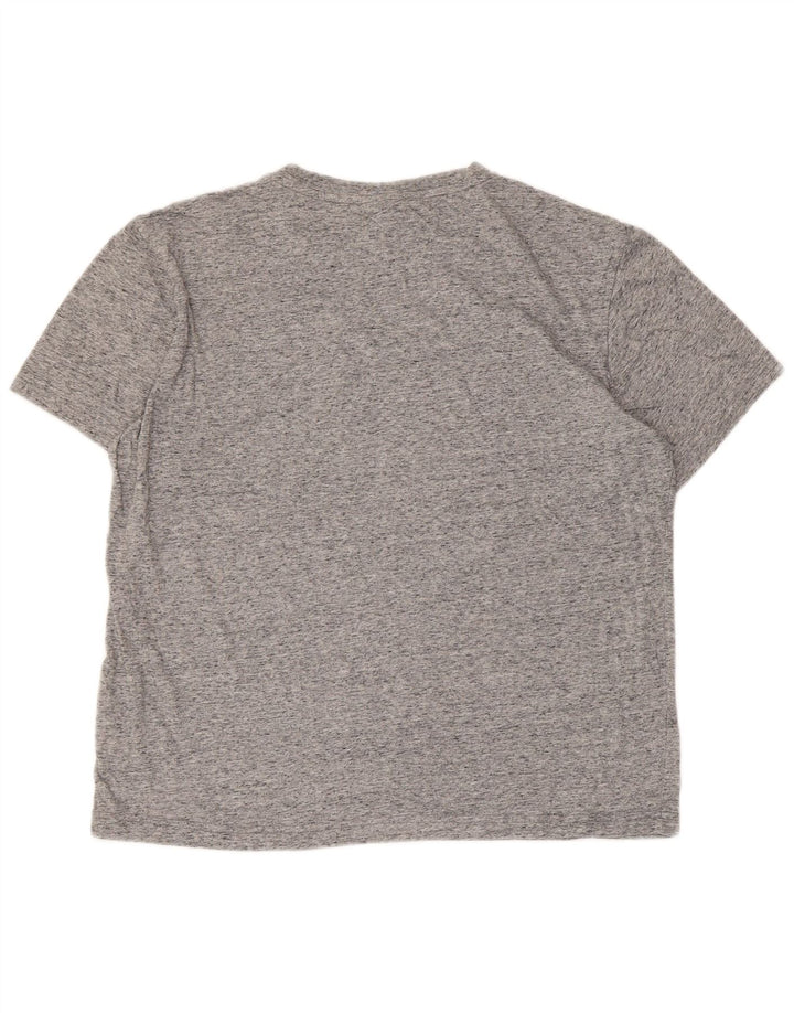 CHAMPION Mens Graphic T-Shirt Top Medium Grey Flecked Cotton