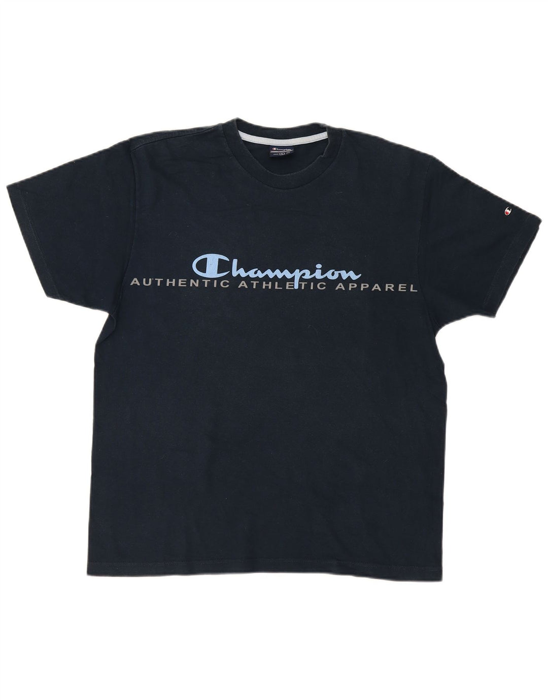 CHAMPION Mens Graphic T-Shirt Top Large Navy Blue