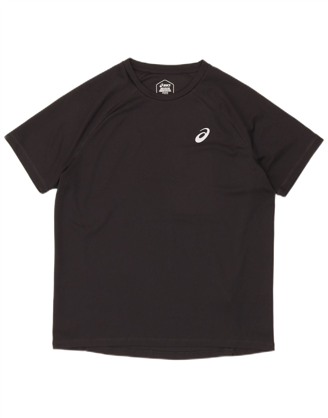 Asics Mens T-Shirt Top Large Black Polyester