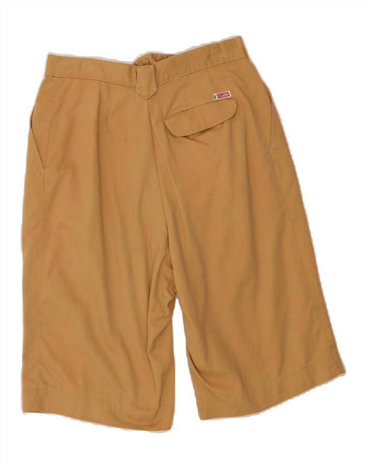 CLARK Womens Pegged Chino Shorts W26 Small Brown Cotton Vintage CLARK and Second-Hand CLARK from Messina Hembry 