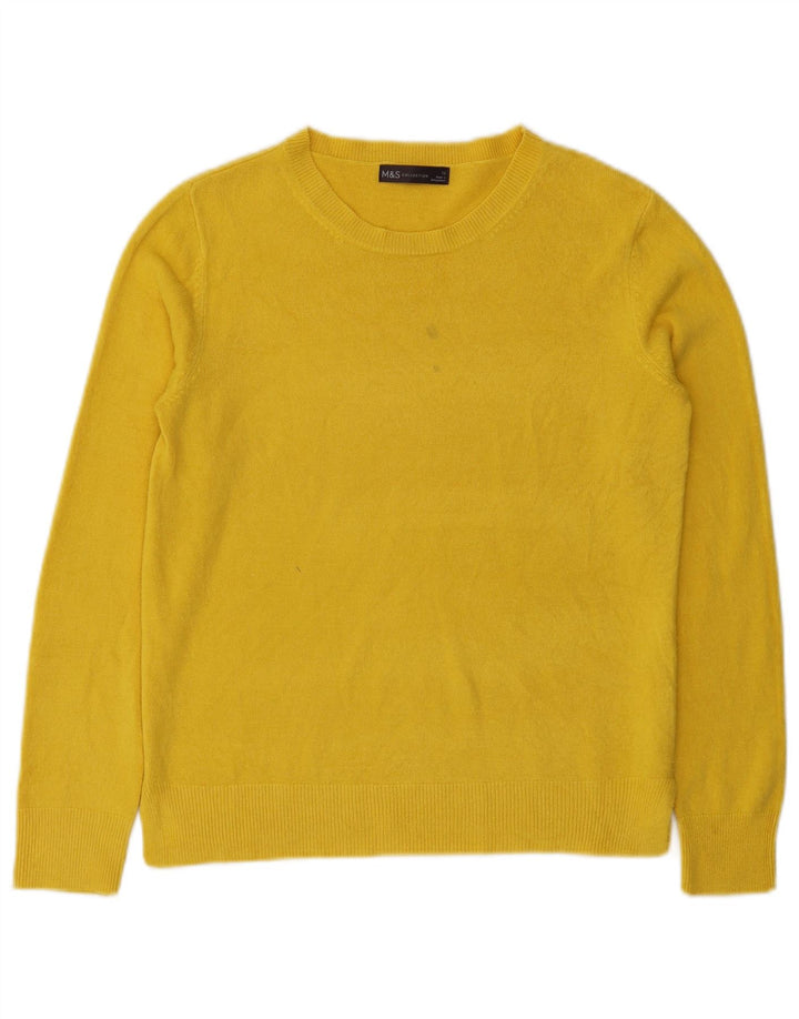 Marks & Spencer Dame sweater med rund hals DK 12 Medium Gul