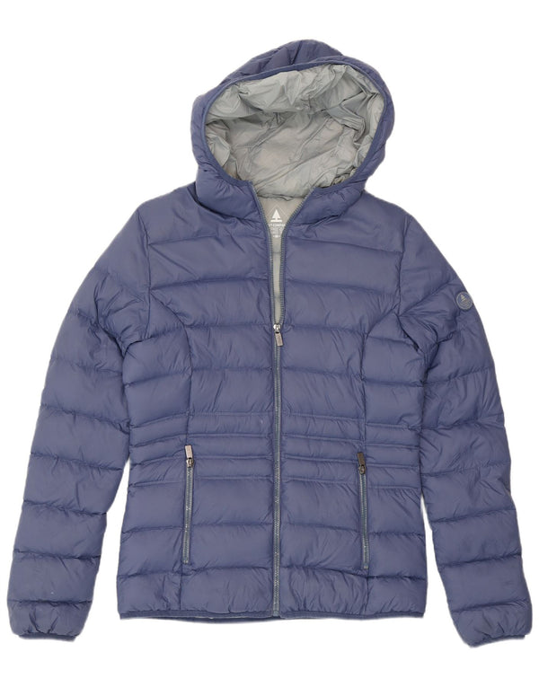 Best Company Chaqueta acolchada con capucha para mujer UK 44 Medium Blue Nylon