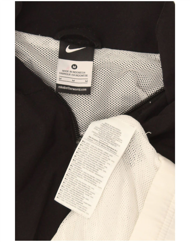 Nike Mens Tracksuit Top Jacket Medium Black Colourblock Polyester