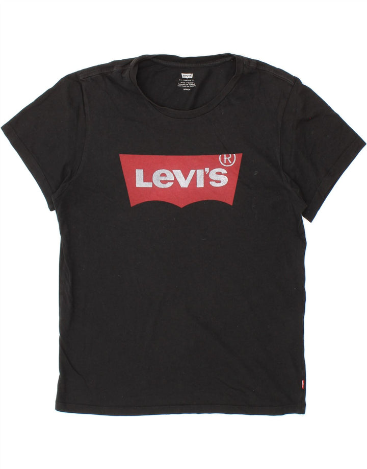 LEVI'S Mens Graphic T-Shirt Top Small Black Cotton Vintage Levi's and Second-Hand Levi's from Messina Hembry 