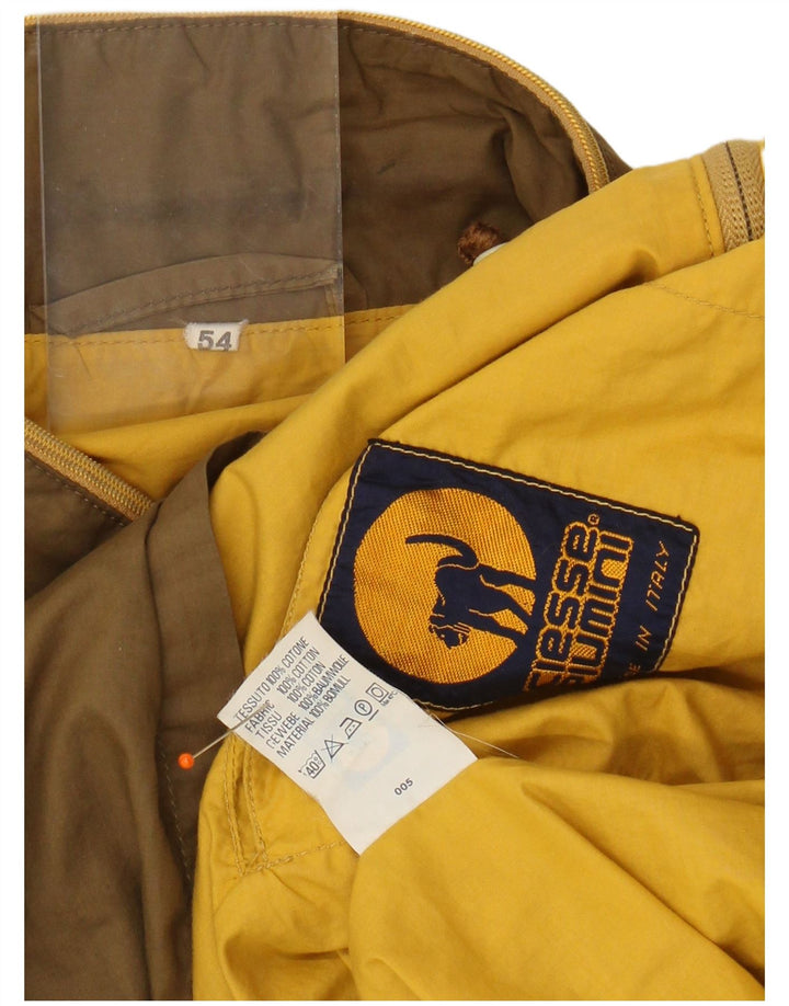 CIESSE PIUMINI Mens Utility Jacket IT 54 2XL Khaki Cotton