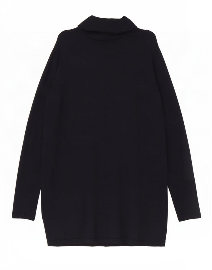 Zara Womens Open Cardigan Sweater UK 12 Bleu Marine Moyen