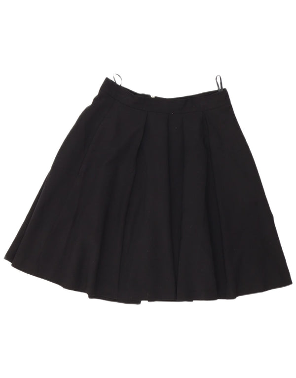 French Connection Damen Plissee-A-Linien-Rock UK 12 Medium W28 Schwarz
