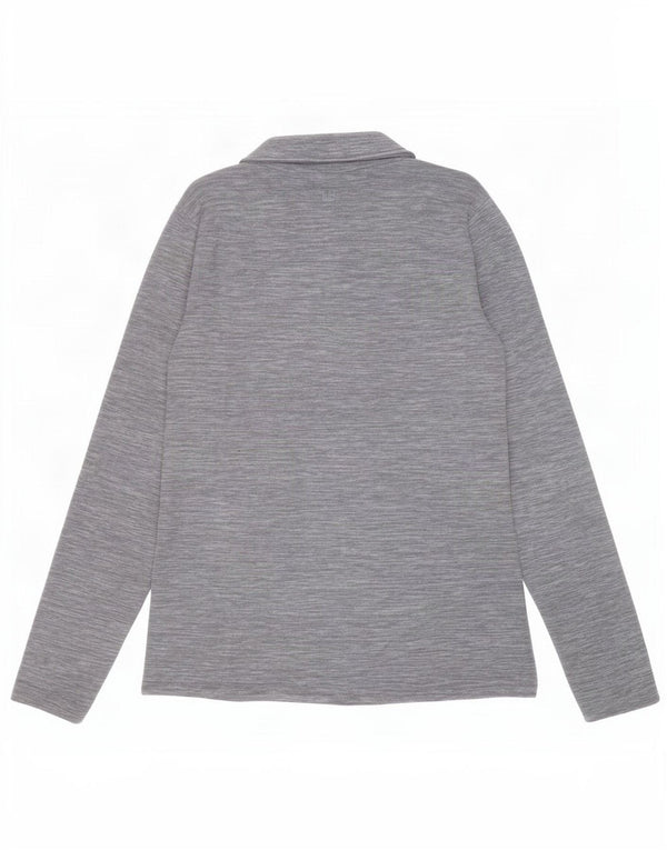 Damski sweter polarowy Mountain Warehouse z zamkiem błyskawicznym UK 8, mały, szary nakrapiany
