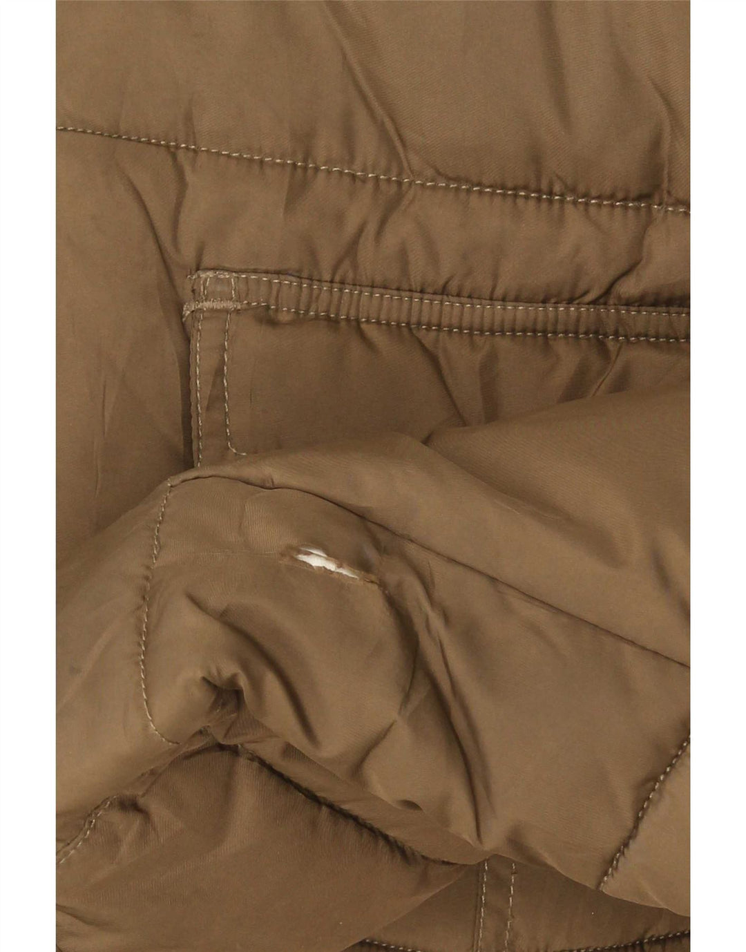 Lee Veste matelassée à capuche pour homme UK 40 Large Marron Polyester