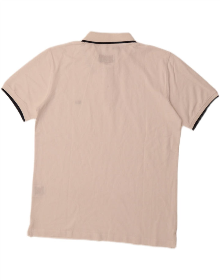 CARRERA Mens Regular Polo Shirt Large White Cotton Vintage Carrera and Second-Hand Carrera from Messina Hembry 