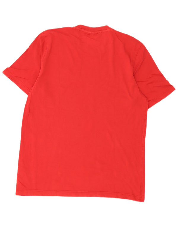 Adidas Kortærmet Herre T-Shirt Top Medium Rød Bomuld Sports