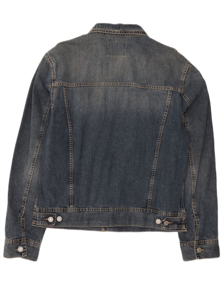 Sisley Mens Denim Jacket UK 40 Large Blue Cotton
