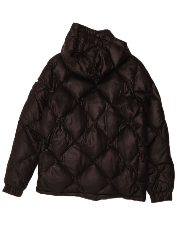 G-Star Mens Hooded Padded Jacket UK 38 Medium Black Polyester