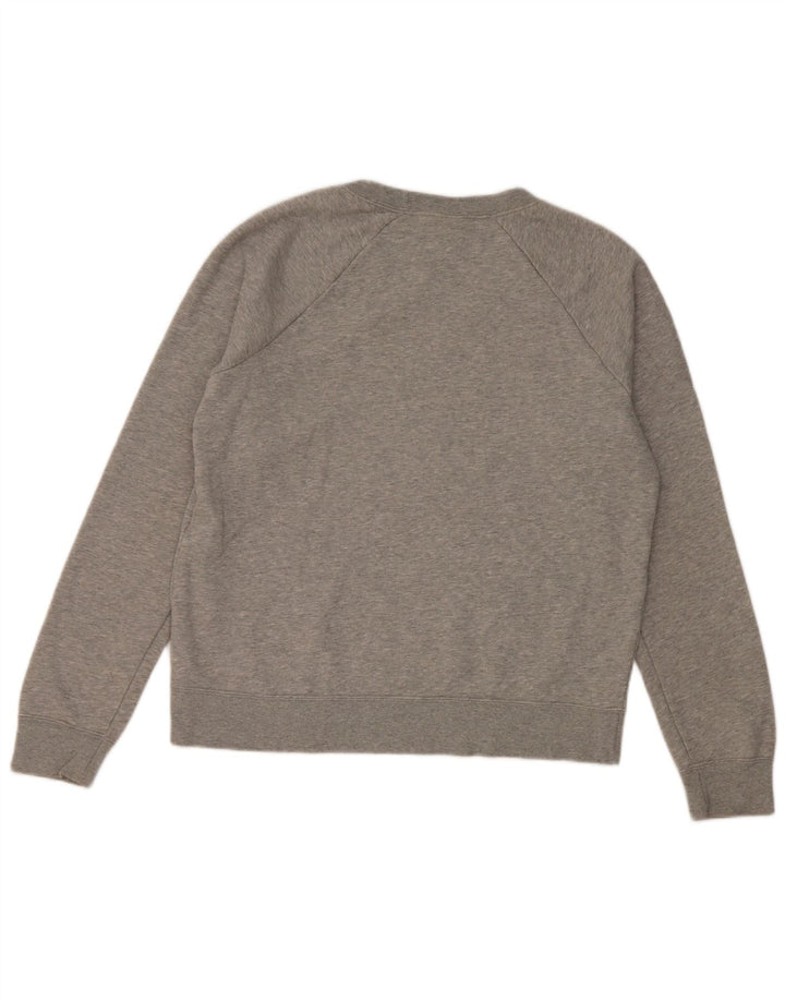 Nike Womens Graphic Sweatshirt Jumper UK 14 Medium Grey Cotton