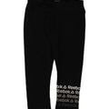 REEBOK Womens Capri Graphic Leggings UK 14 Large  Black Vintage Reebok and Second-Hand Reebok from Messina Hembry 