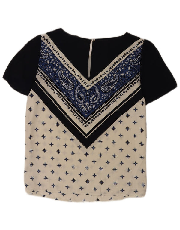 Camicetta da donna Oasis Top UK 10 Small Poliestere Paisley blu navy