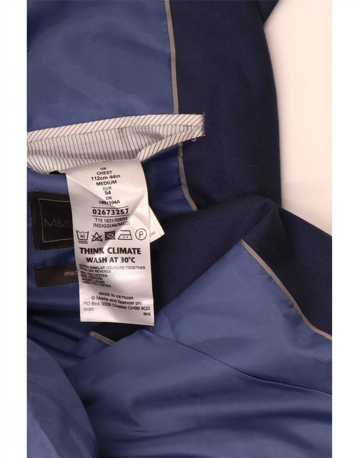 Marks & Spencer Herre 2-knaps blazerjakke UK 44 XL Navy Blue Classic