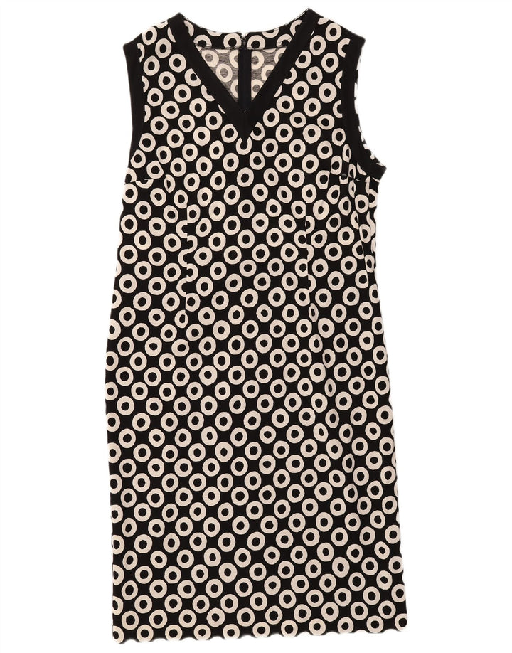 Set da 2 pezzi vintage da donna UK 16 grande nero geometrico