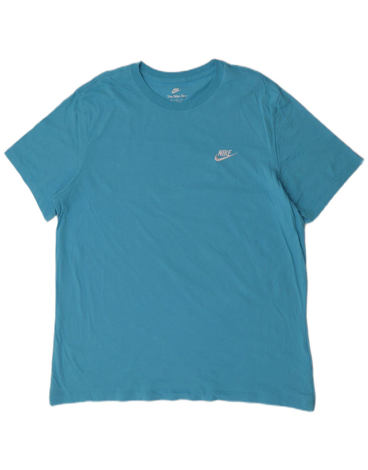 Nike Mens T-Shirt Top XL Blue Cotton