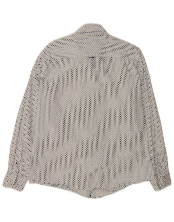 Crew Clothing Mens Slim Fit Shirt Large White Geometric Cotton