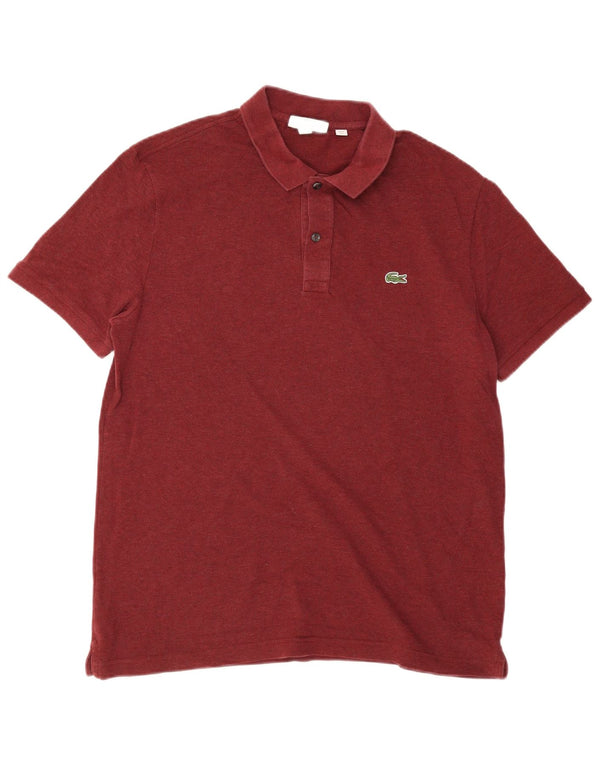Polo da uomo slim fit Lacoste taglia 6 XL in cotone marrone