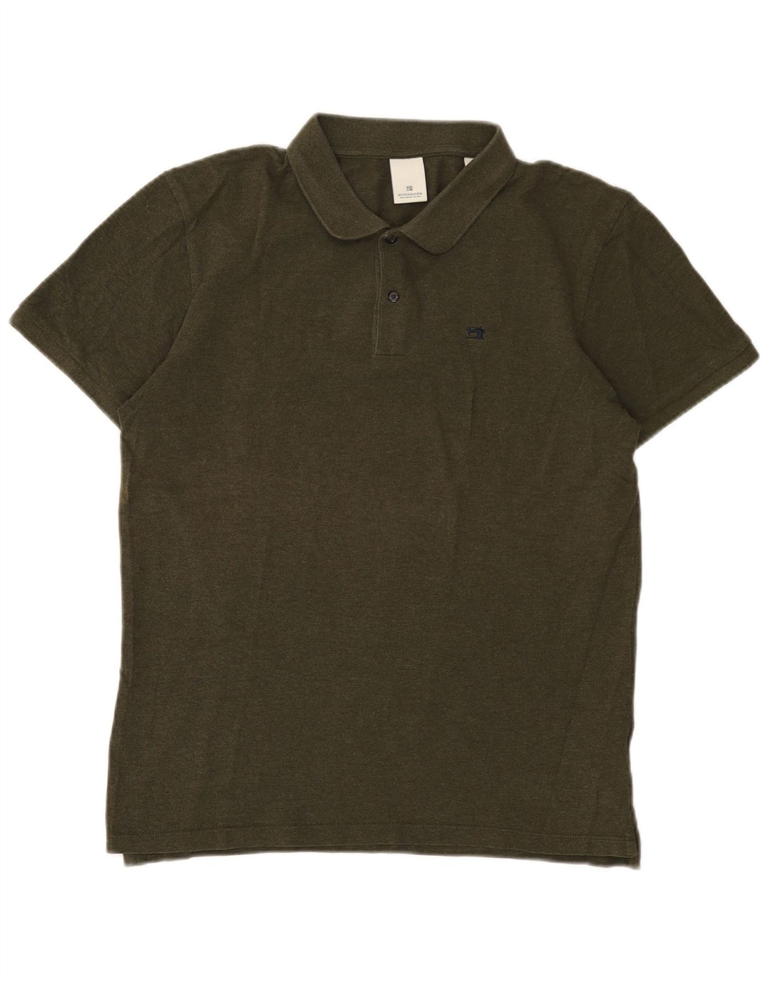 Scotch & Soda Mens Polo Shirt Medium Khaki Cotton