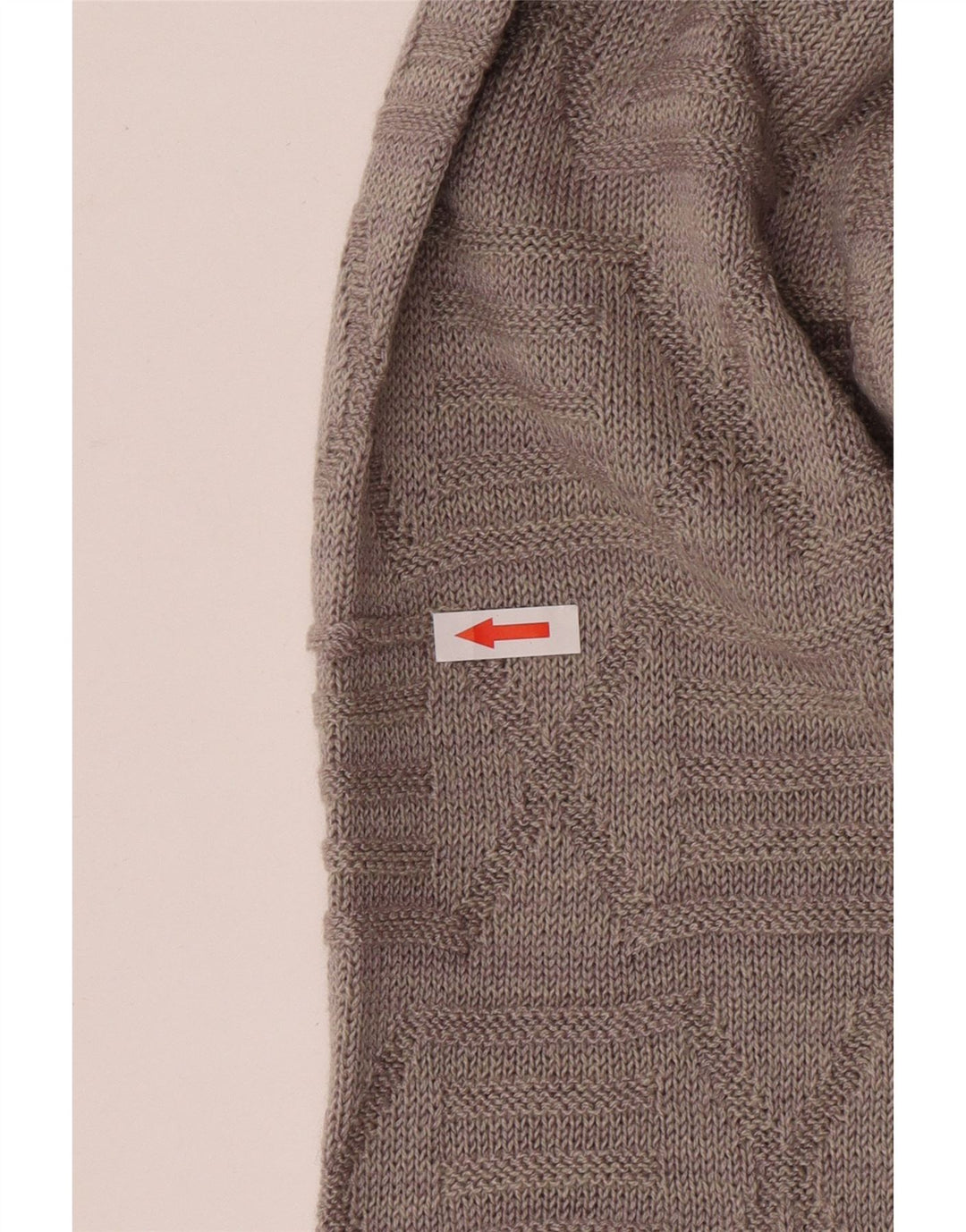 Maglione vintage da uomo girocollo grigio medio
