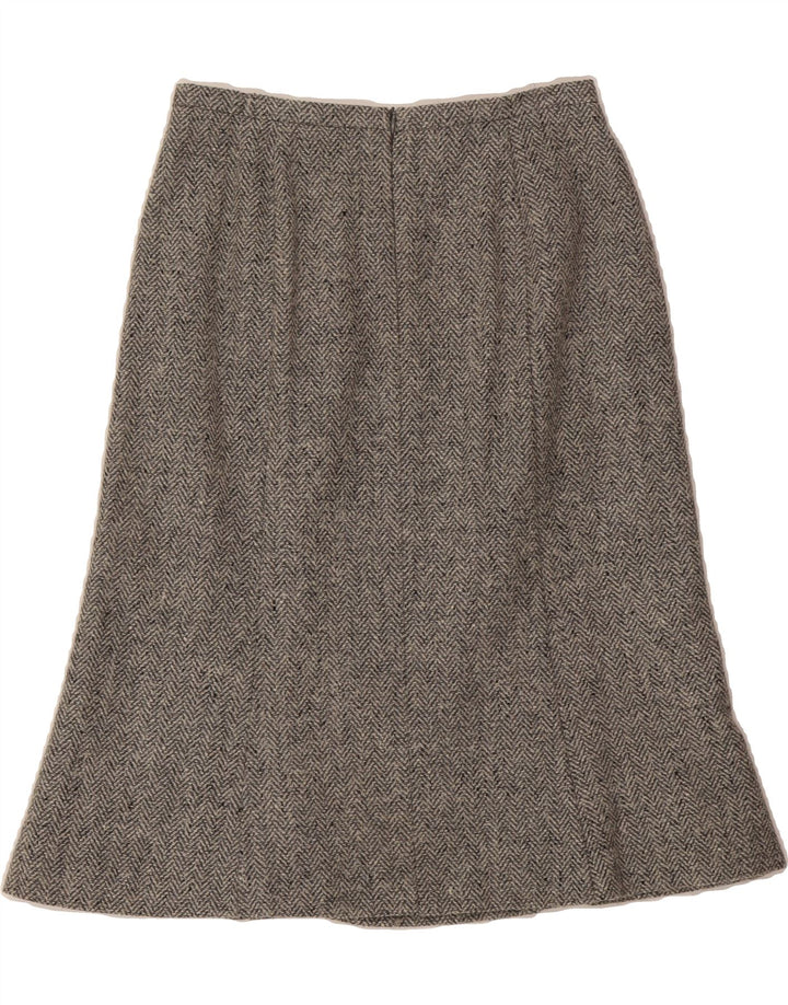 GERRY WEBER Womens Midi Skirt UK 12 Medium W28  Grey Herringbone Acetate Vintage Gerry Weber and Second-Hand Gerry Weber from Messina Hembry 