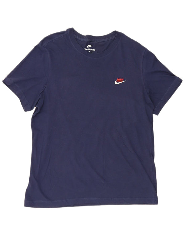 Nike Mens T-Shirt Top Large Navy Blue Cotton